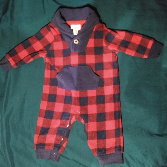Baby Plaid jumpsuit one-piece - Picture 1 of 4